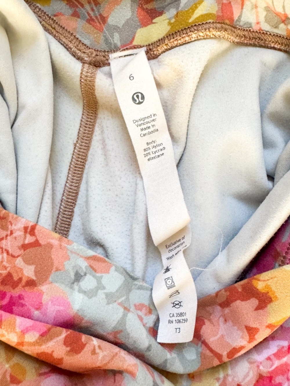 Lululemon Align High-Rise Pant 28” Inflorescence Multi Floral Size 6 - Picture 5 of 5